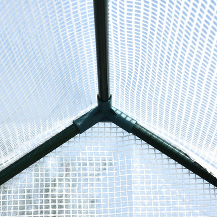 Walk-in greenhouse with 4 shelves, PE cover, 120x186x190 cm