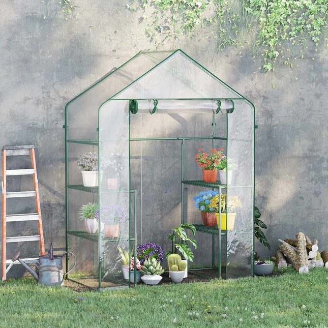 Walk-In tomato greenhouse, 6 shelves, 142x73x195cm