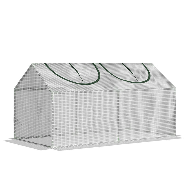 Greenhouse with window - 120x60x60 cm, White PE Cold frame