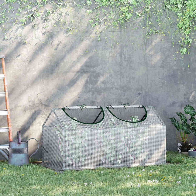 Greenhouse with window - 120x60x60 cm, White PE Cold frame