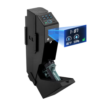 Fingerprint Handgun Safe With LCD, Keypad, Key, LED