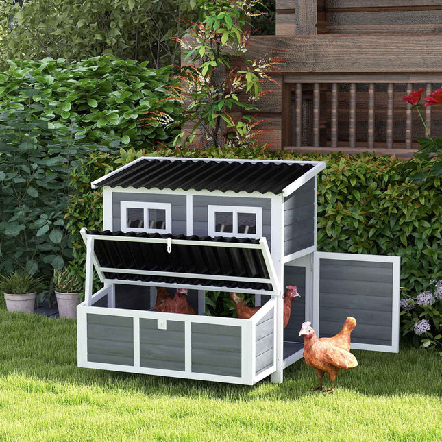 Waterproof Spruce Wood Chicken Coop with nest box for 4-6 hens