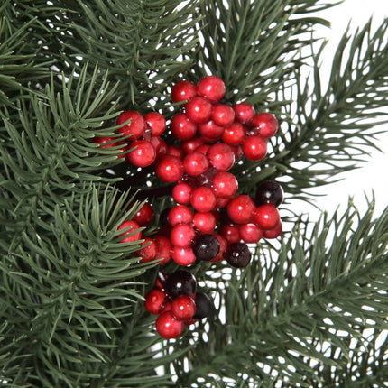 Christmas tree door wreath - 60 cm, green with hanging loop