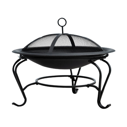 Fire bowl Fire pit with spark protection, metal, 70.5x40 cm