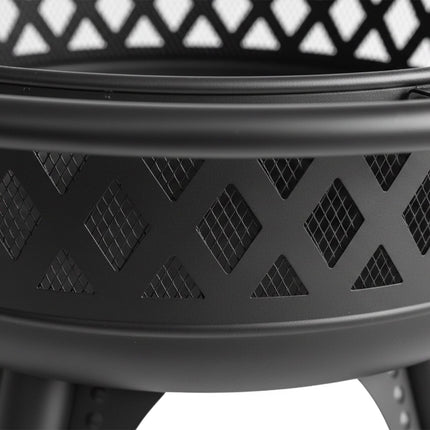 Fire Bowl with 360 Swivel Grill & Lid