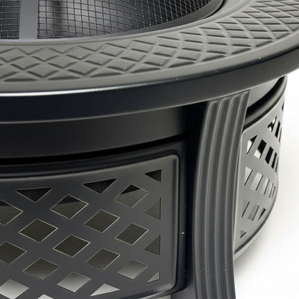 Fire Bowl with Grill and Spark Guard, Steel