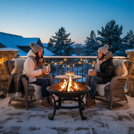 Fire Bowl with Spark Guard and Grill Rack