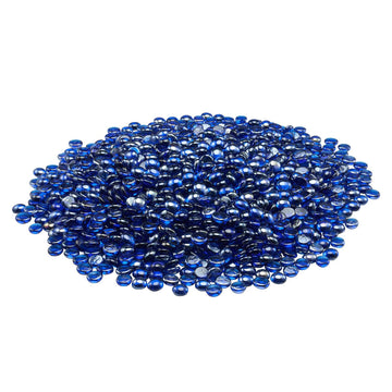 Fire Pit Glass Beads, Cobalt Blue, 20 lb, 3/4 in