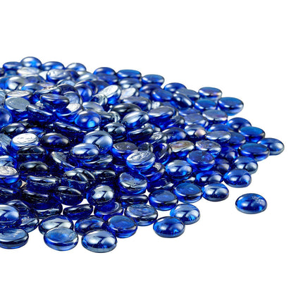 Fire Pit Glass Beads, Cobalt Blue, 20 lb, 3/4 in