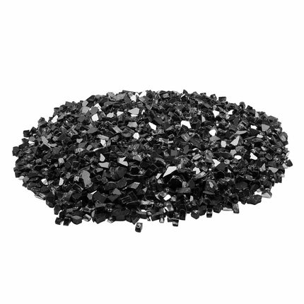 Fire Pit Glass, Black Reflective 10 lb 1/2-Inch