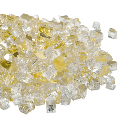 Fire Pit Glass, Gold Reflective 1/2-Inch, 10 lb