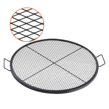 Fire Pit Grill Grate, 36 Inch Round Steel with Handle