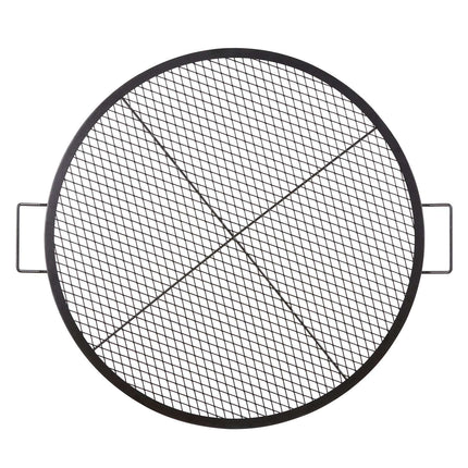 Fire Pit Grill Grate, 36 Inch Round Steel with Handle