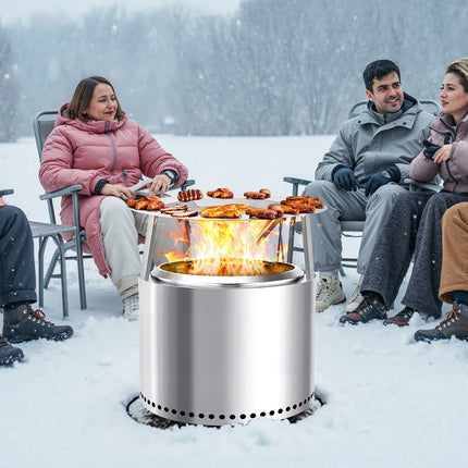 Fire Pit Heat Deflector, 27 Inch Round, 304 Stainless Steel