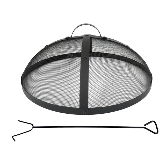 Fire Pit Spark Guard, Round Metal Mesh Cover, 50 cm