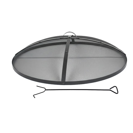 Fire Pit Spark Guard, Round Metal Mesh, Size 100 cm