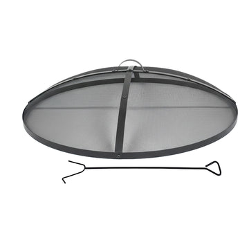 Fire Pit Spark Guard, Round Metal Mesh, Size 100 cm