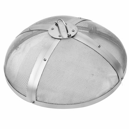 Fire Pit Spark Screen, 20 In Stainless Steel, Ring Handle
