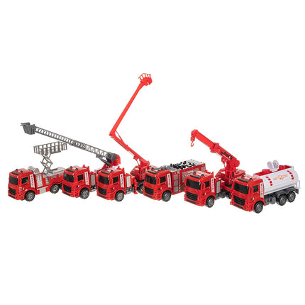 Fire Truck Toy Set for Kids, 6-Piece Rescue Vehicles