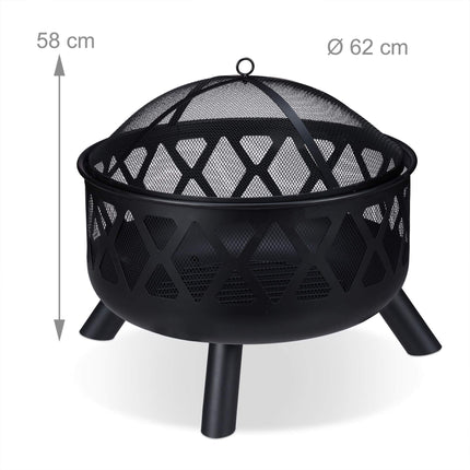 Fire barrel with spark protection