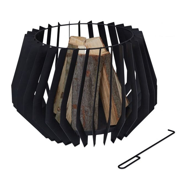 Fire basket with fire fork