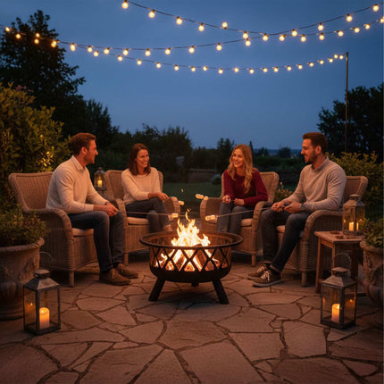 Fire basket with spark protection