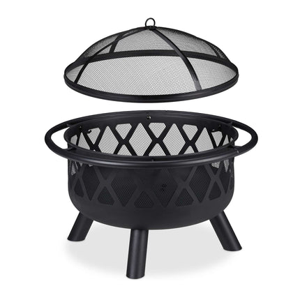 Fire basket with spark protection