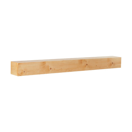 Fireplace Mantel Shelf, 72 In White Pine, 50 lb Capacity