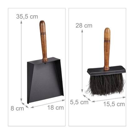 Fireplace Sweeping Set with Dustpan and Brush