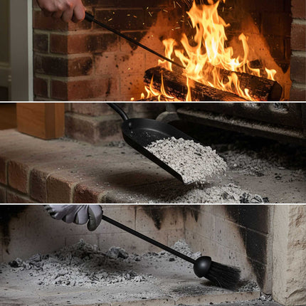 Fireplace Tool Set – 4-Piece Metal Accessories