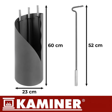 Fireplace Tool Set, Steel 4-in-1 with Stand
