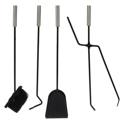 Fireplace Tool Set, Steel 5-in-1 with Stand