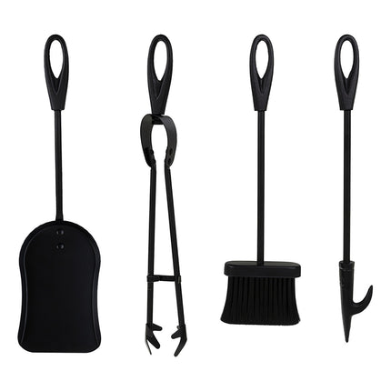 Fireplace Tool Set with Stand – Stainless Steel, 5-Piece