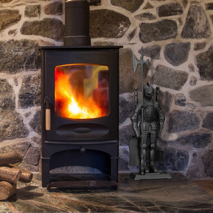Fireplace knight cast iron four parts