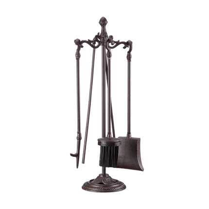 Fireplace set 5 parts cast iron