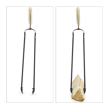 Fire stand with 5 parts in black/gold