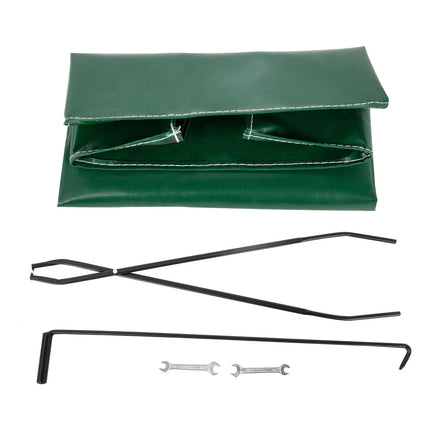 Firewood Log Rack 2.44 m Steel With Cover and Tools