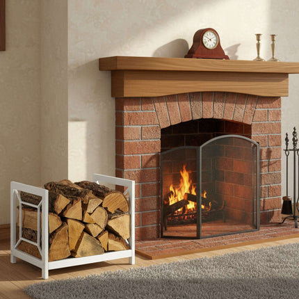 Firewood Rack, Durable Iron, Space-Saving Design