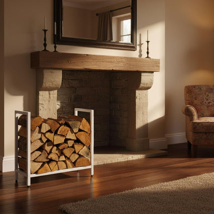 Firewood Rack, Iron, Space-Saving Design