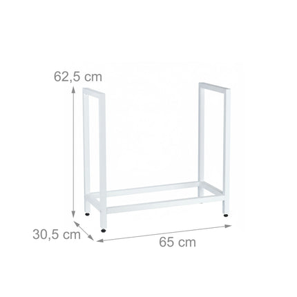 Firewood Rack, Iron, Space-Saving Design