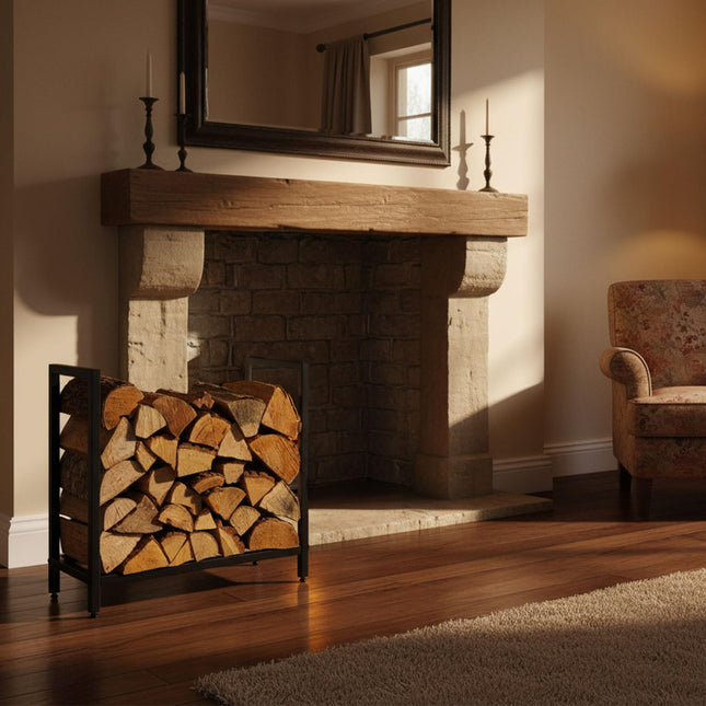 Firewood Rack, Iron – Space-Saving Log Storage
