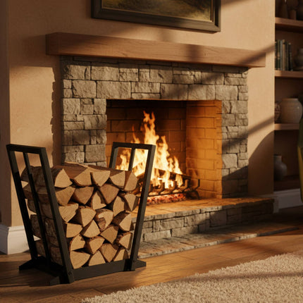 Firewood Rack – Iron V-Shaped Log Holder