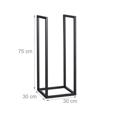 Firewood Rack – Large Black Metal Log Holder