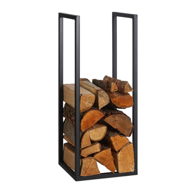 Firewood Rack – Large Black Metal Log Holder