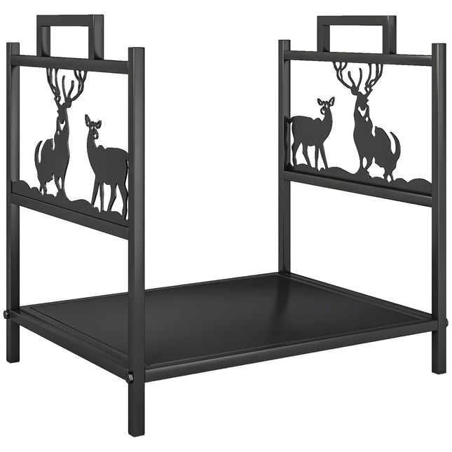 Firewood Rack for Indoor Use, Metal, 42.5x33.5x43 cm