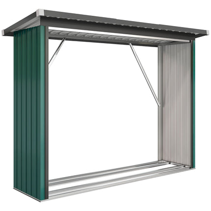 Firewood Storage Shed, Raised Floor, Sloped Roof, 213x66.5x150cm