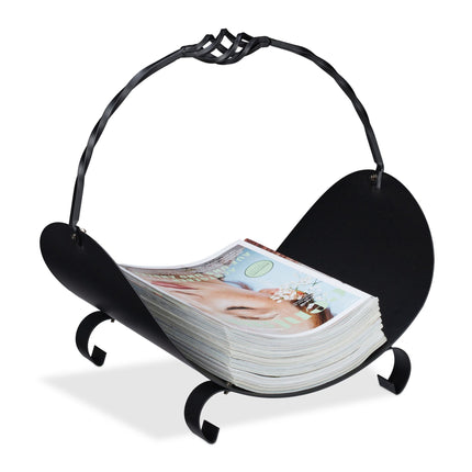 Firewood basket in black