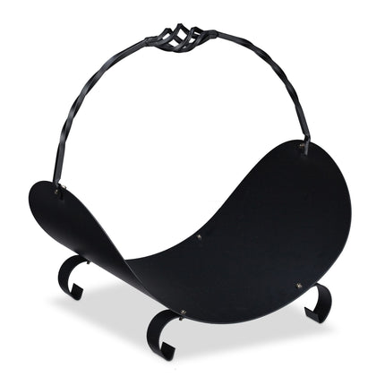 Firewood basket in black