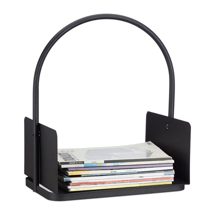 Firewood basket in black