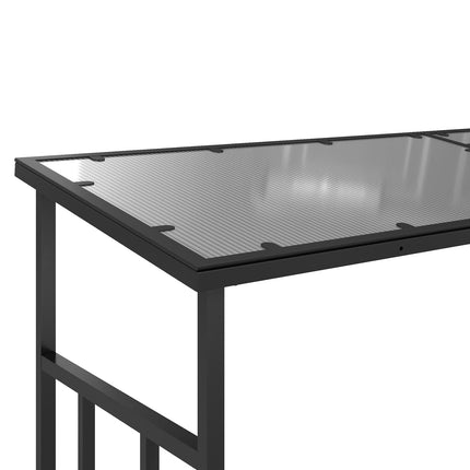 Brandhoutrek 185 x 62 x 184 cm brandhoutrek met waterdichte hoes, brandhoutrek voor buiten, binnen, tot 2000 kg, metaal, zwart